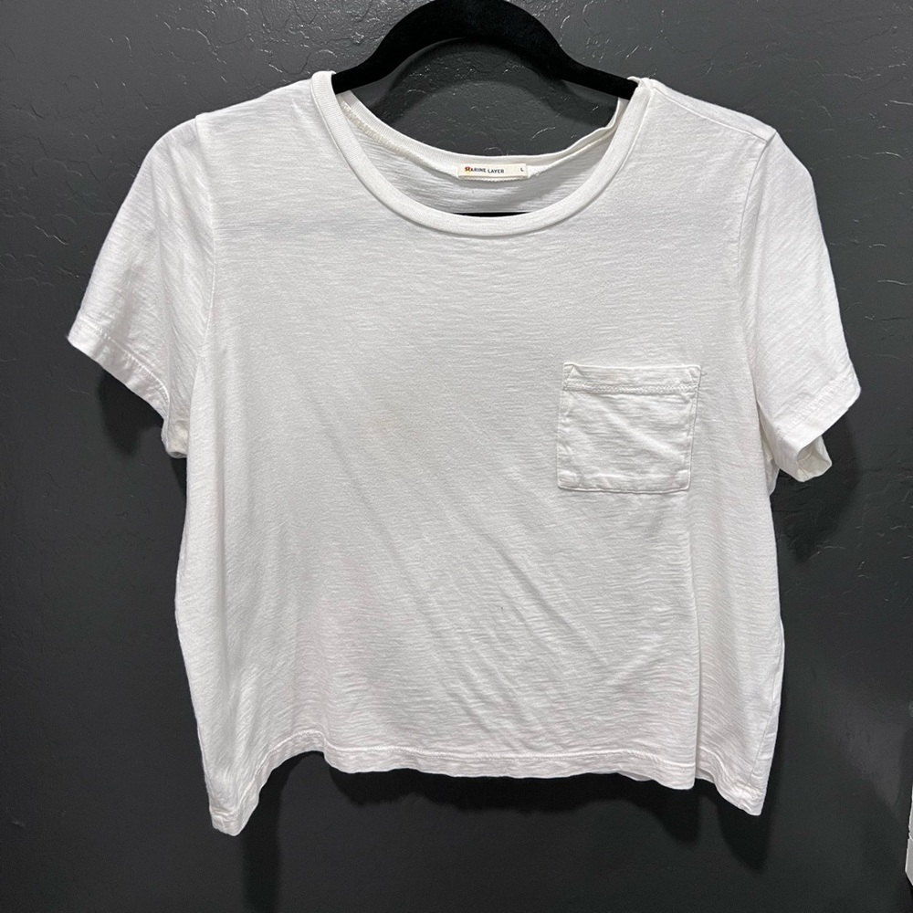 Marine Layer Crop Pocket Tee
